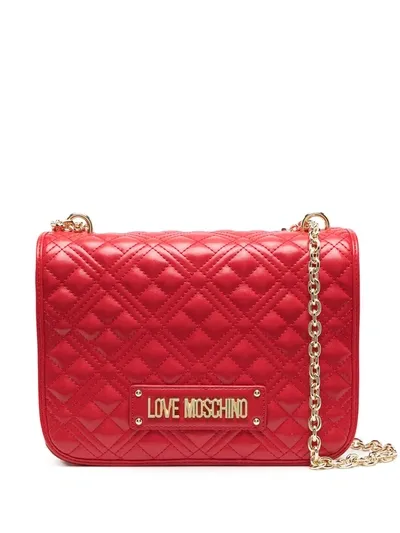 Love Moschino Quilted Shoulder Bag In Red