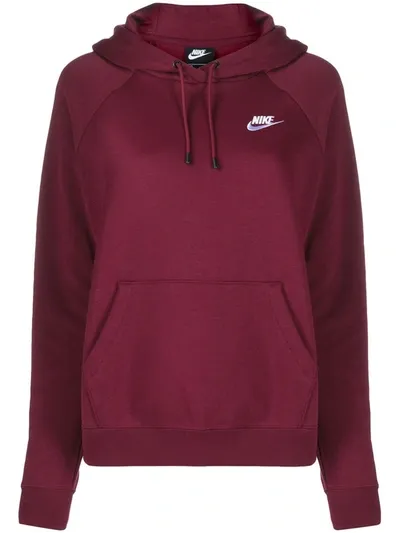 Nike Swoosh Hooded Sweatshirt In Red