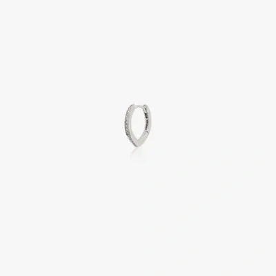 Repossi Women's Antifer 18k White Gold & Diamond Single Hoop Earring