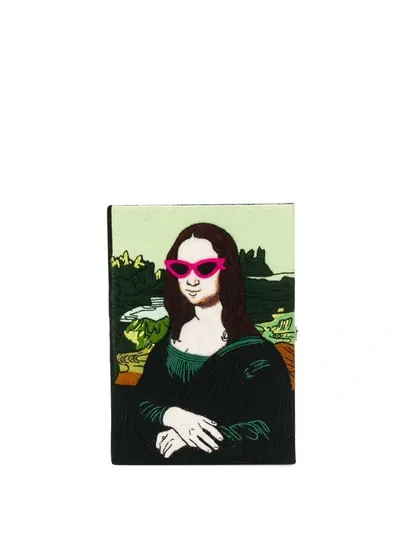 Olympia Le-tan Monalisa Book-clutch In Black