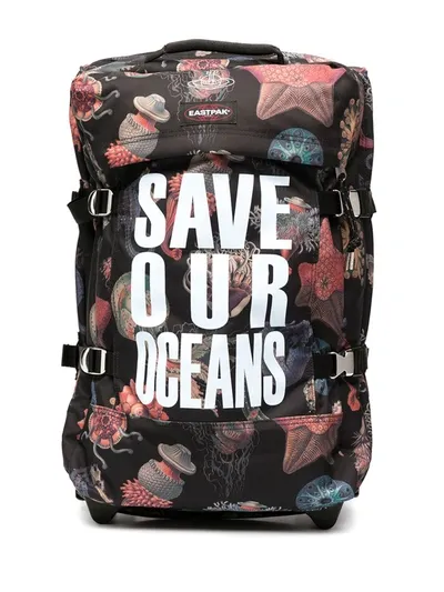 Eastpak Vivienne Westwood 'save Our Oceans' Collaboration Suitcase In Black