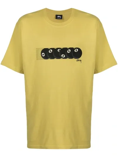 Stussy Rollin Photograph-print T-shirt In Yellow