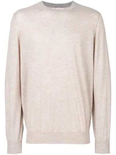 Brunello Cucinelli Sweatshirt-style Sweater In Sand