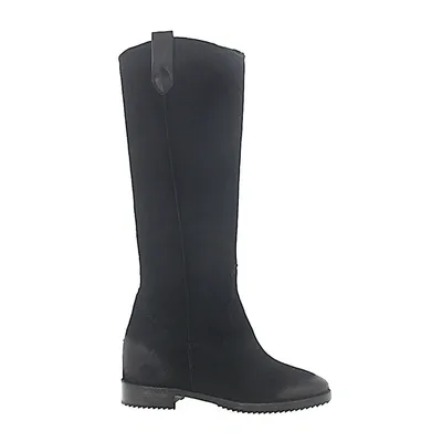 Ross B. Boots Black Calfskin Lamb Fur Lambskin  Black