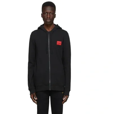 Hugo Black Zip-through Hoodie