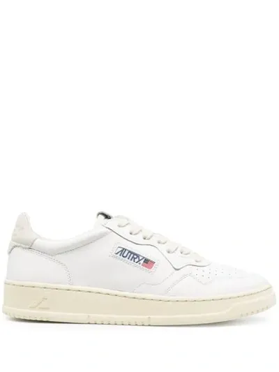 Autry Action Lace-up Leather Sneakers In White