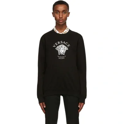 Versace Medusa Head Logo Sweatshirt In Black