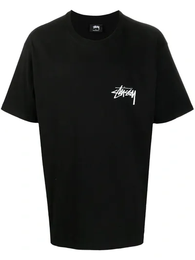 Stussy Dice-print Short Sleeved T-shirt In Black