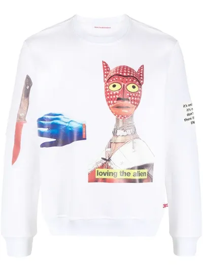 Pre-owned Walter Van Beirendonck Loving The Alien Sweatshirt In White