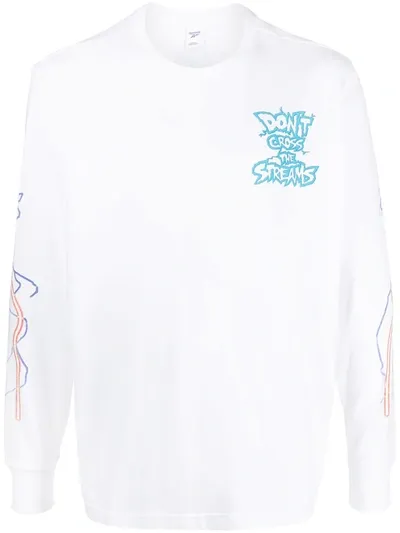 Reebok Graphic Print T-shirt In White