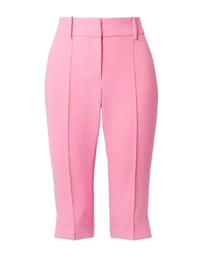 Veronica Beard Ward Cropped Woven Slim-leg Pants In Pink