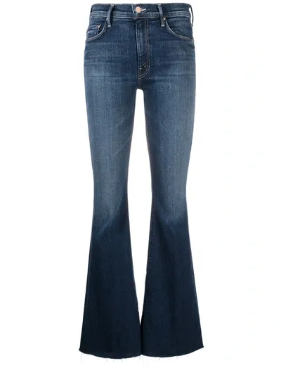 Mother Boocut Jeans In Blue