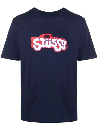 Stussy Graphic-print T-shirt In Blue