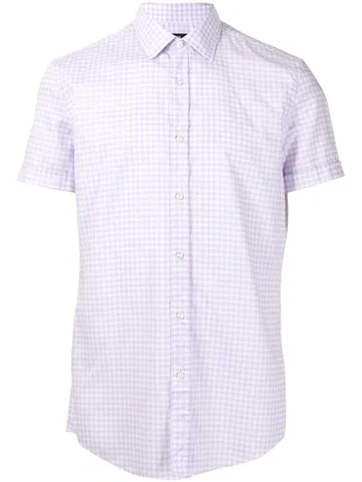 Hugo Boss Gingham Check Shirt In Pink