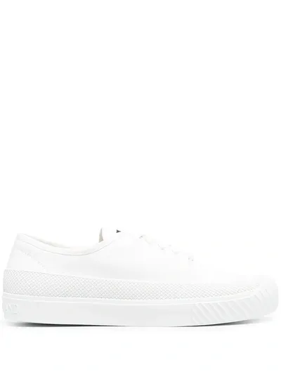 Stone Island Logo Low-top Sneakers In White