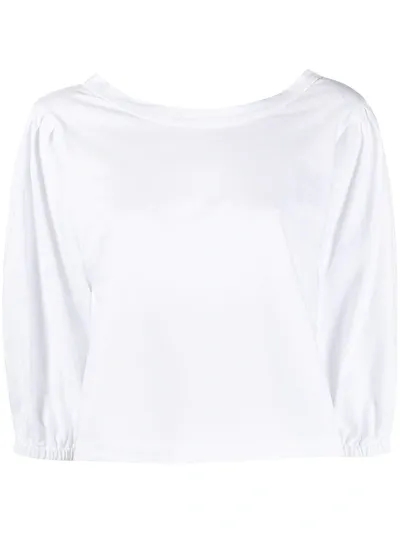 Forte Forte V-back Cotton Sweatshirt In White