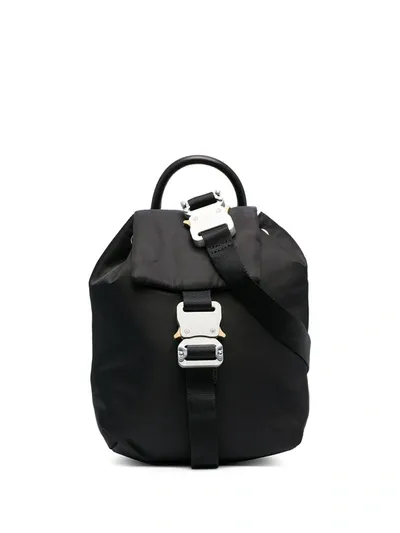 Alyx Drawstring Flap Belt Bag In Black