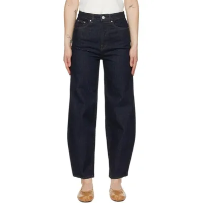 Totême High-rise Barrel-leg Jeans In Raw Denim