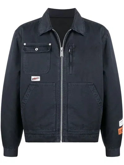 Heron Preston Uniform Zip Jacket In Blue