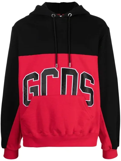 Gcds Logo-print Hoodie In Red