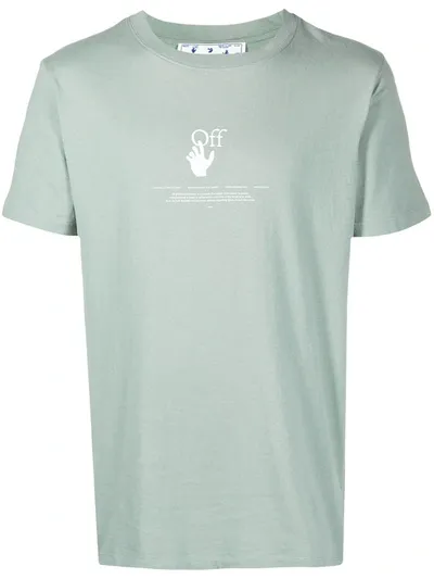 Off-white Graphic-print Short-sleeve T-shirt In Green