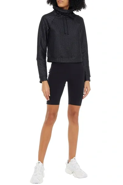 Koral Pump Textured-stretch Top In Black