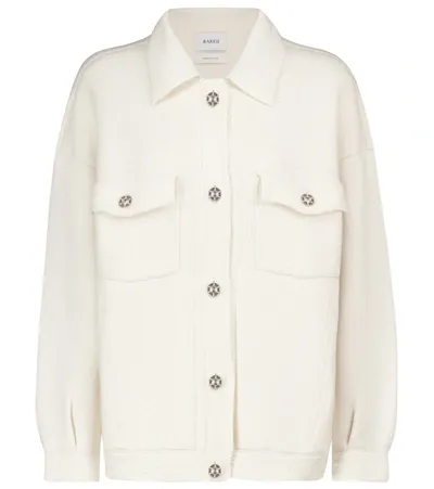 Barrie Womens Niveous Loose Cashmere And Cotton-blend Jacket Xs/s In White