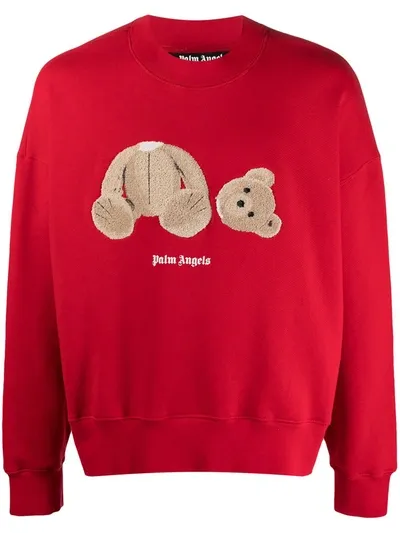 Palm Angels Bear Motif Long In Red