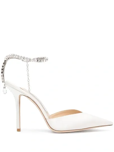 Jimmy Choo Saeda 100mm Pumps In White