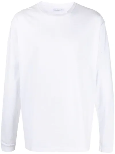 John Elliott White Classic University Long Sleeve T-shirt