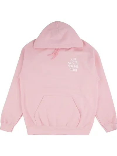 Anti Social Social Club Logo-print Hoodie In Pink