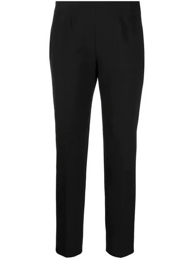 Piazza Sempione Cropped Tailored Trousers In Black