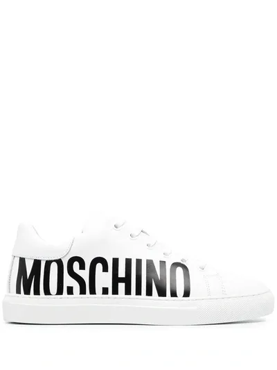 Moschino Logo-print Sneakers In White