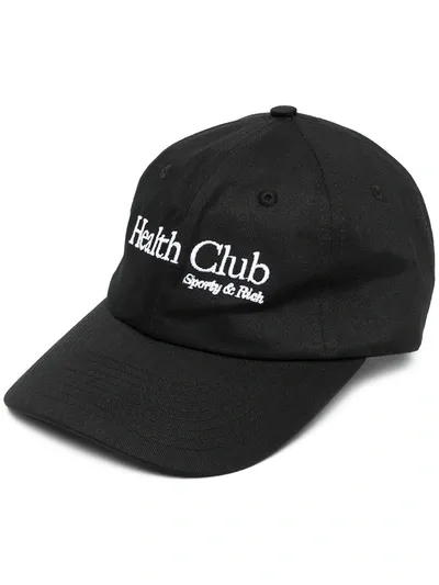 Sporty And Rich Health Club Baseball Cap In Black