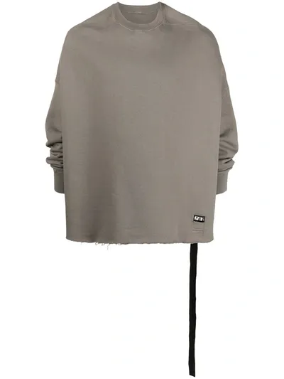 Rick Owens Drkshdw Logo-patch Oversized Sweatshirt In Grey