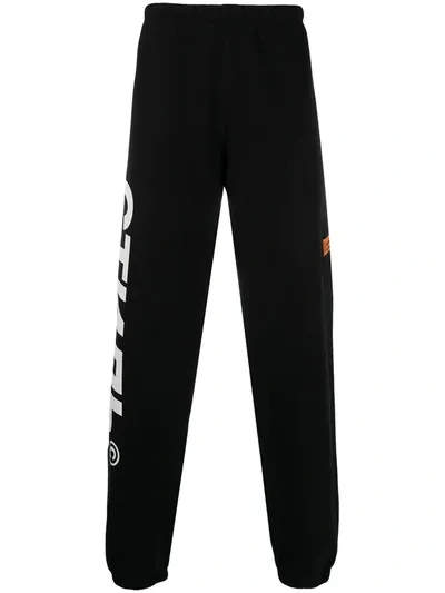 Heron Preston Ctnmb-print Track Pants In Black