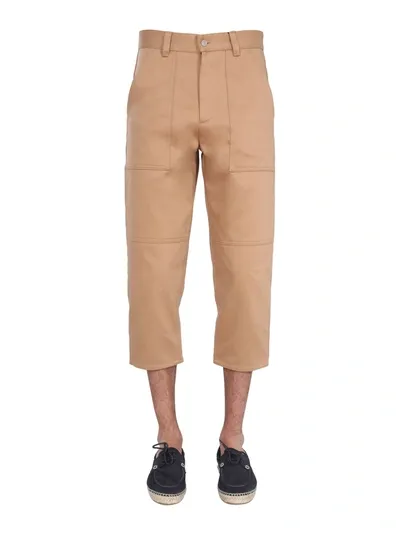 Ami Alexandre Mattiussi Beige Worker Fit Trousers