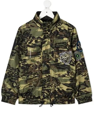 Givenchy Kids Between-seasons Jacket For Boys In Green