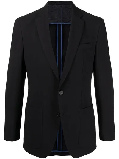 Hugo Boss Slim-fit Single-breasted Blazer In Black