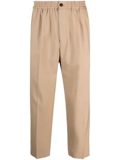 Ami Alexandre Mattiussi Elasticated Waistband Trousers In Neutrals