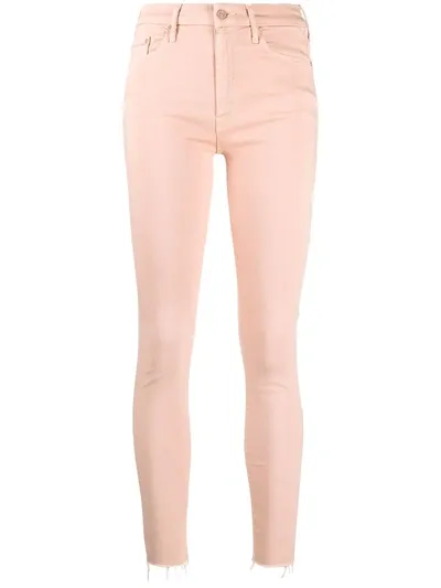 Mother Mid-rise Skinny Jeans In Light Pink