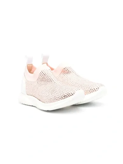 Elie Saab Junior Kids' Embellished Slip-on Trainers In Pink