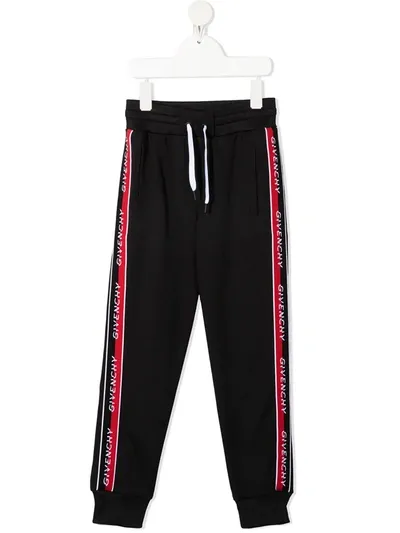 Givenchy Kids' Logo-trim Track Pants In Black