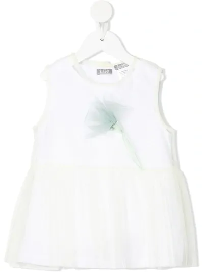 Il Gufo Kids' Layered Tulle Blouse In Yellow