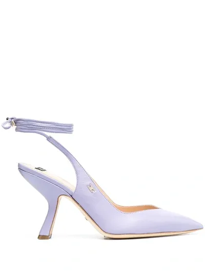 Elisabetta Franchi Ankle-tie Pumps In Purple