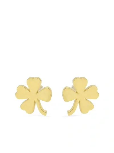 Jennifer Meyer 18kt Yellow Gold Mini Clover Stud Earrings In Yg