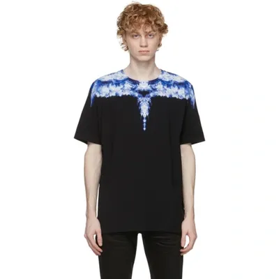 Marcelo Burlon County Of Milan Smoke Wings Print Cotton T-shirt In Black