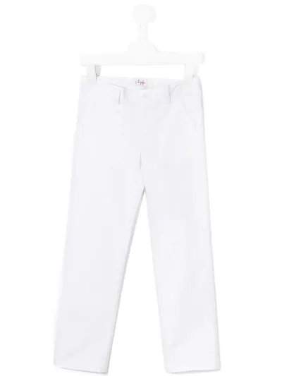 Il Gufo Kids' Slim-fit Trousers In White