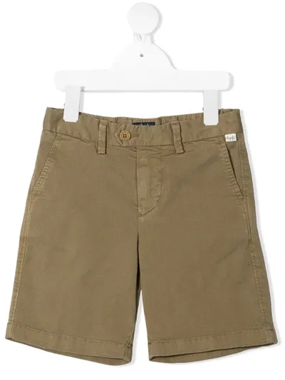 Il Gufo Kids' Gathered-detail Bermuda Shorts In Green