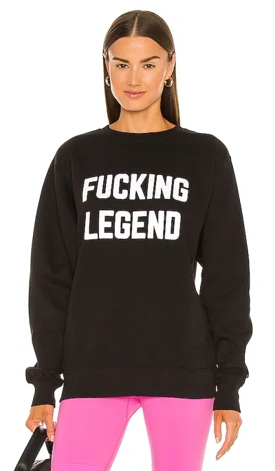 Departure Fucking Legend Crew Neck Sweatshirt In Black